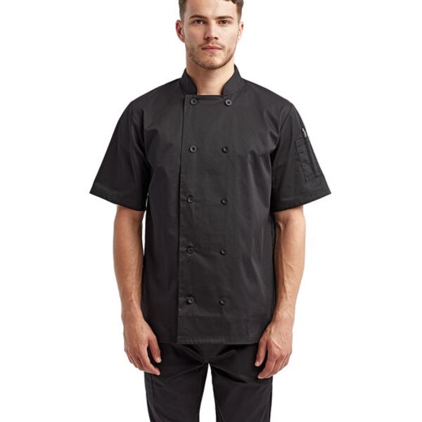 Unisex Short-Sleeve Recycled Chef's Coat Thumbnail