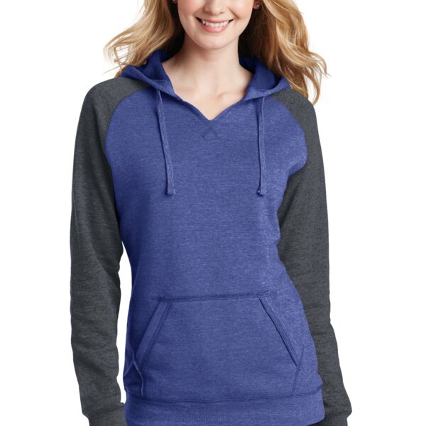 Women's Lightweight Fleece Raglan Hoodie Thumbnail